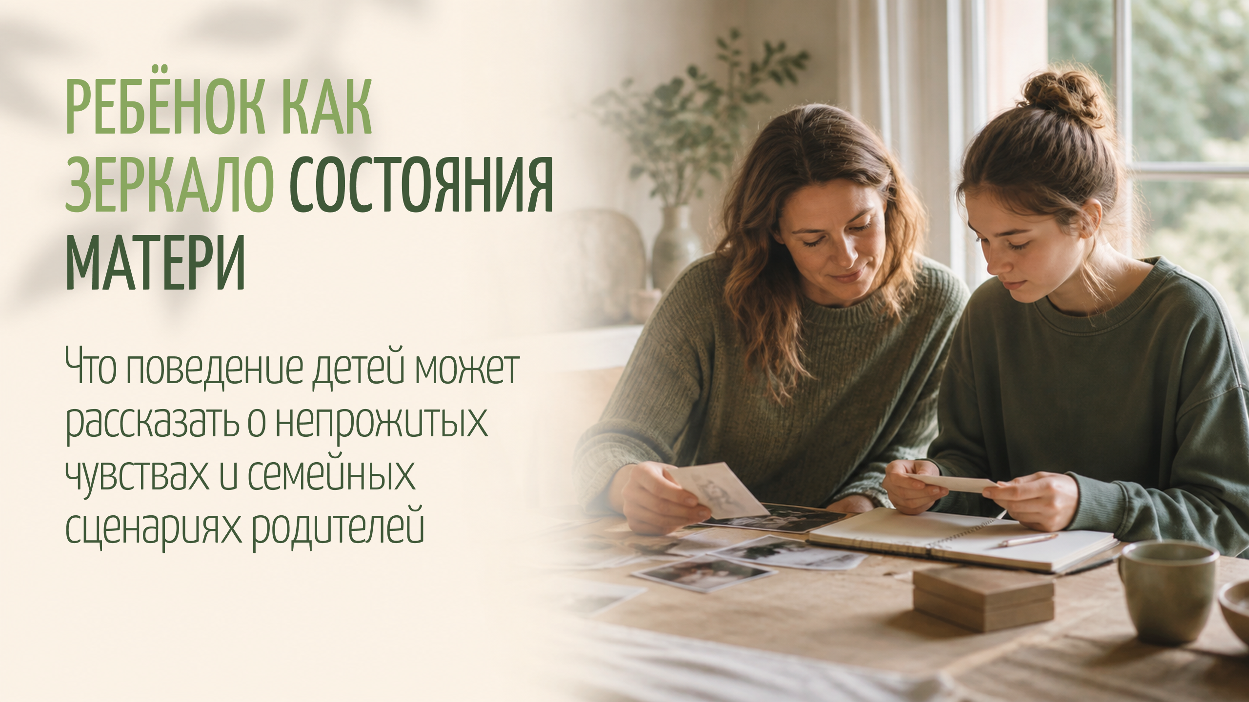 Ребёнок всегда сигналит о состоянии матери